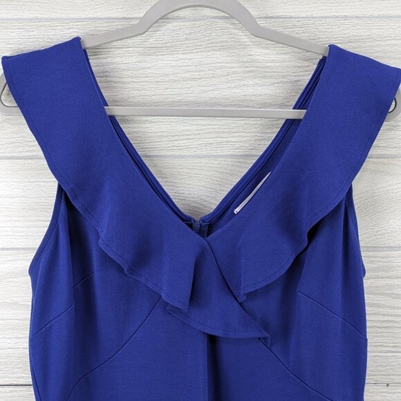 superfoxx Navy Ruffle V Neck Dress - Picture 3 of 9